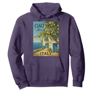 Italian Summer Amalfi Coast Hoodie Ciao Bella Italy Lemon TS11 Purple Print Your Wear
