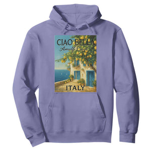 Italian Summer Amalfi Coast Hoodie Ciao Bella Italy Lemon TS11 Violet Print Your Wear