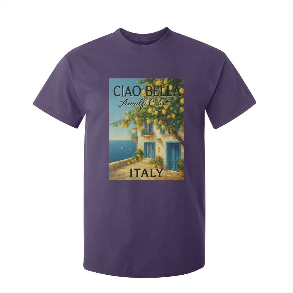 Italian Summer Amalfi Coast T Shirt For Kid Ciao Bella Italy Lemon TS11 Purple Print Your Wear