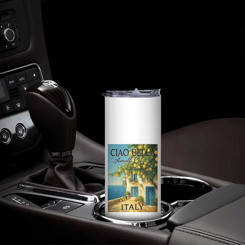 Italian Summer Amalfi Coast Skinny Tumbler Ciao Bella Italy Lemon TS11 Print Your Wear