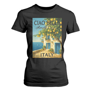 Italian Summer Amalfi Coast T Shirt For Women Ciao Bella Italy Lemon TS11 Black Print Your Wear