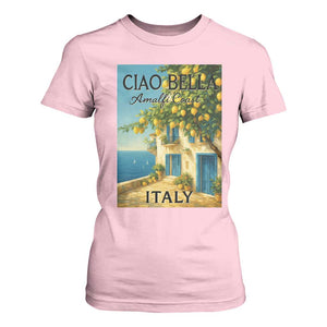 Italian Summer Amalfi Coast T Shirt For Women Ciao Bella Italy Lemon TS11 Light Pink Print Your Wear