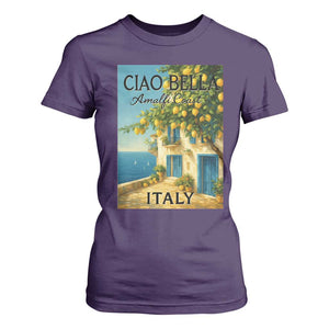 Italian Summer Amalfi Coast T Shirt For Women Ciao Bella Italy Lemon TS11 Purple Print Your Wear