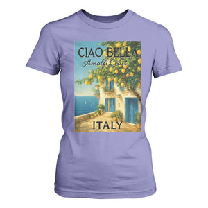 Italian Summer Amalfi Coast T Shirt For Women Ciao Bella Italy Lemon TS11 Violet Print Your Wear
