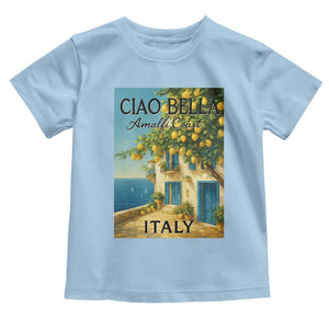 Italian Summer Amalfi Coast Toddler T Shirt Ciao Bella Italy Lemon TS11 Light Blue Print Your Wear