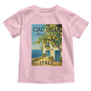 Italian Summer Amalfi Coast Toddler T Shirt Ciao Bella Italy Lemon TS11 Light Pink Print Your Wear