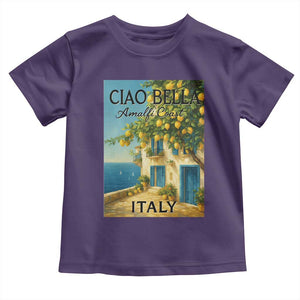 Italian Summer Amalfi Coast Toddler T Shirt Ciao Bella Italy Lemon TS11 Purple Print Your Wear