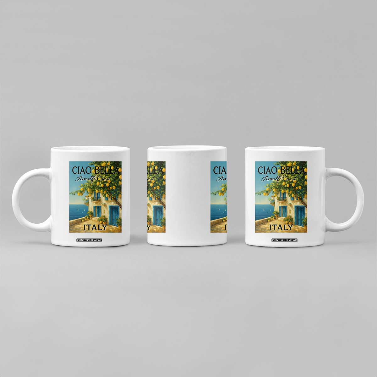 Italian Summer Amalfi Coast Coffee Mug Ciao Bella Italy Lemon TS11 Print Your Wear