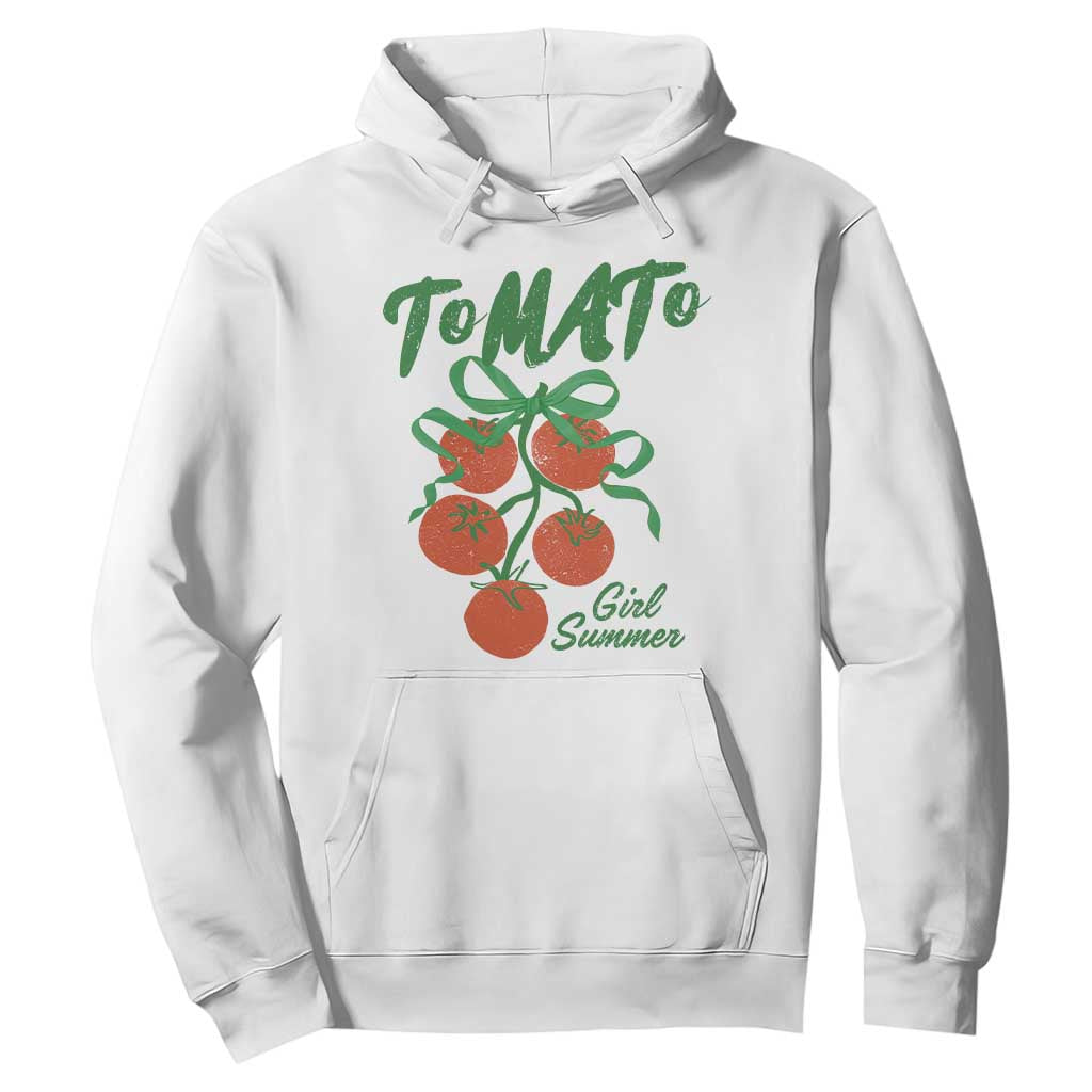 Funny Tomato Girl Summer Hoodie Tomato Fresh Fruit Cottagecore Aesthetic TS11 White Print Your Wear