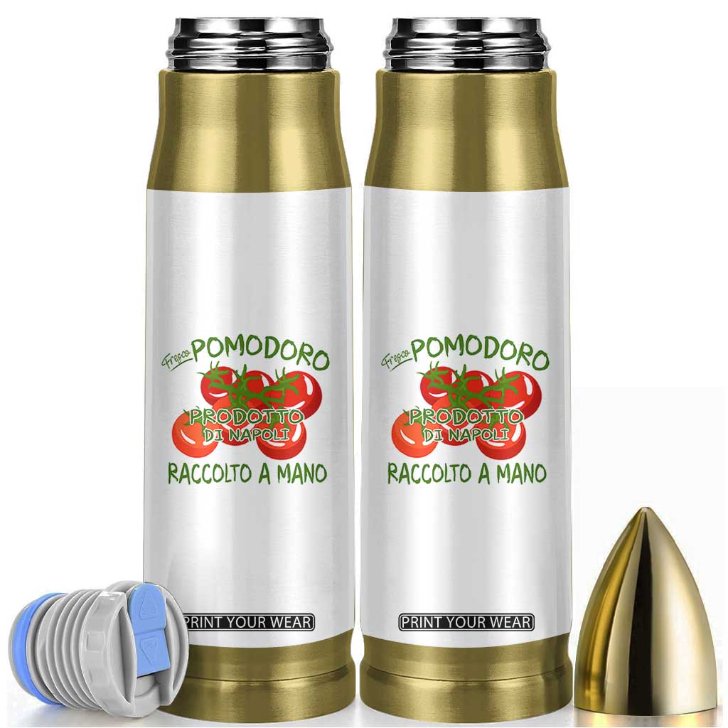 Italian Tomato Bullet Tumbler Fresco Pomodoro Prodotto Di Napoli Cottagecore Aesthetic TS11 White Print Your Wear