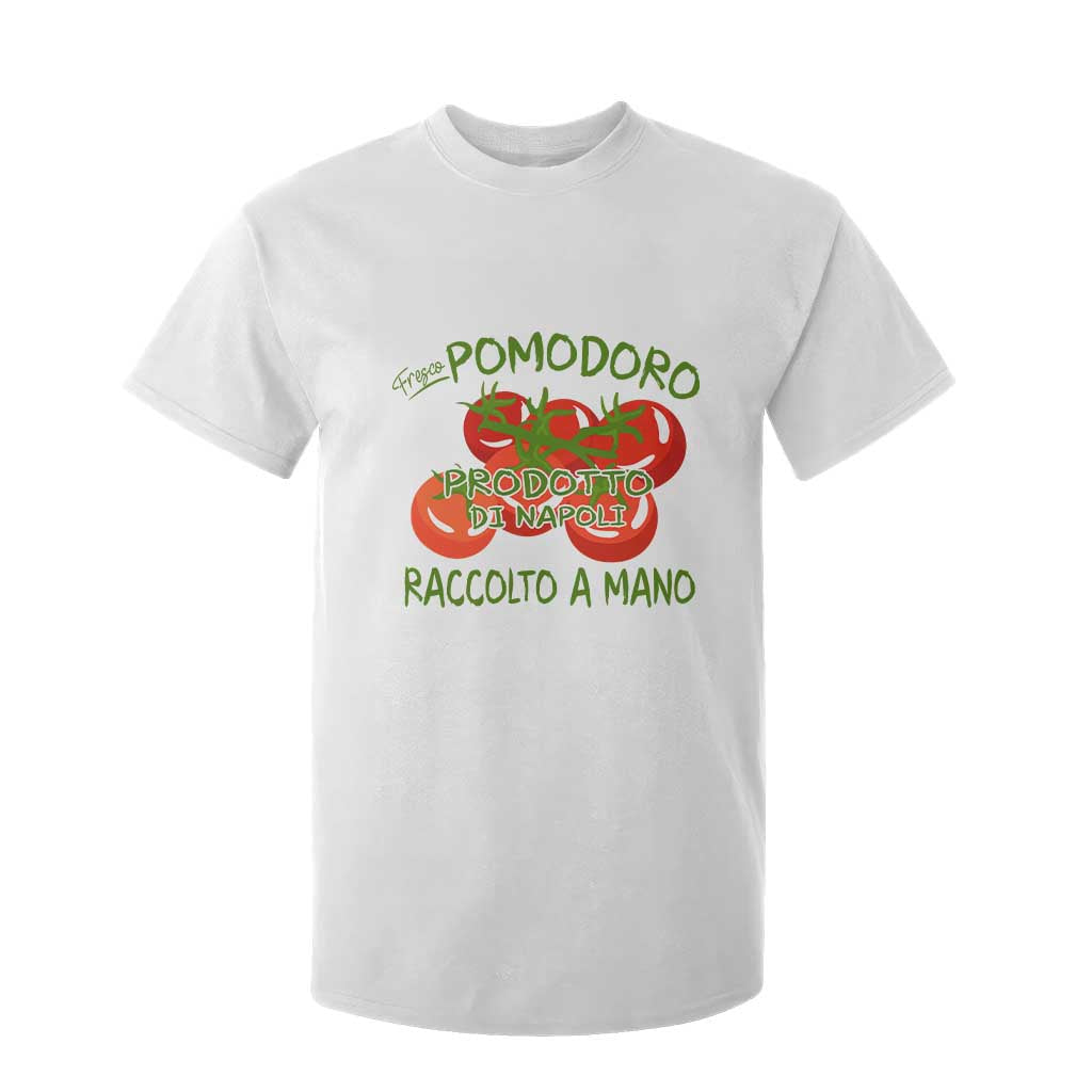 Italian Tomato T Shirt For Kid Fresco Pomodoro Prodotto Di Napoli Cottagecore Aesthetic TS11 White Print Your Wear