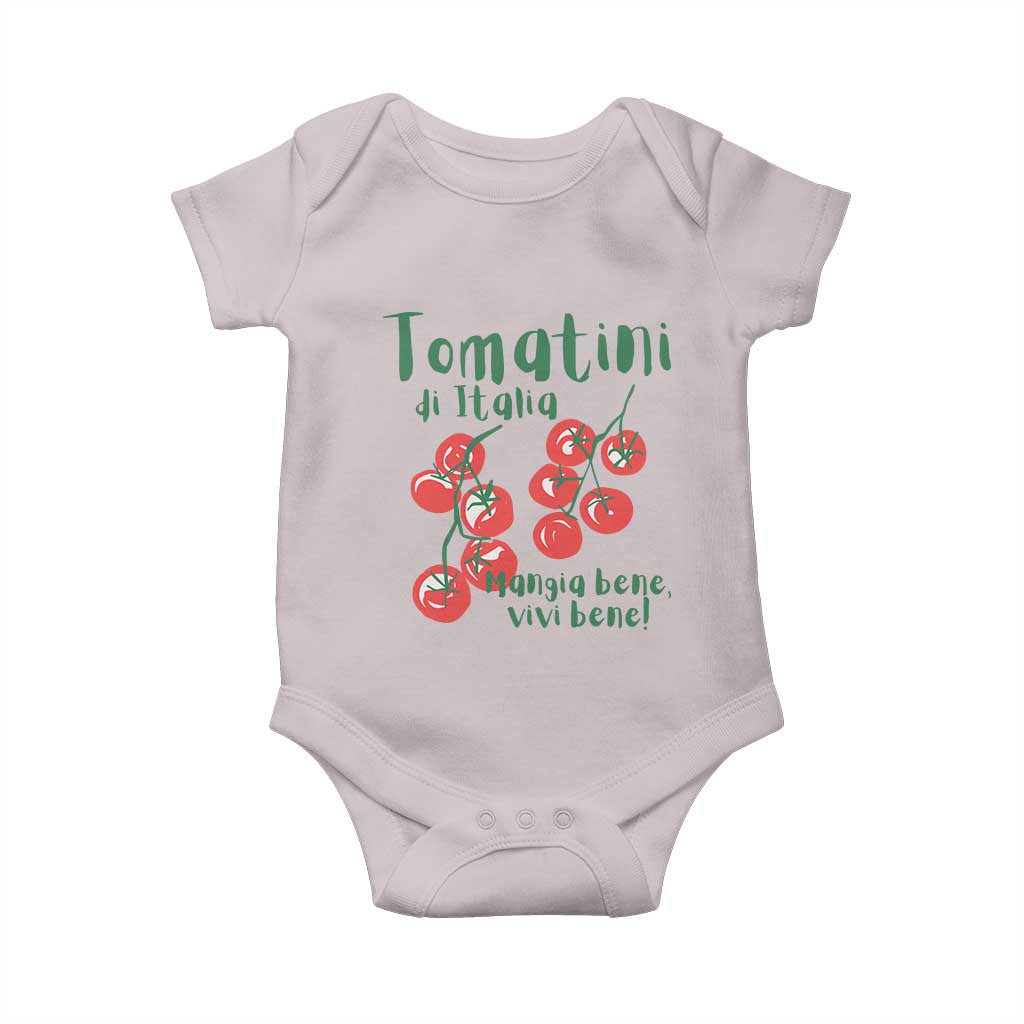 Italian Tomato Baby Onesie Tomatini Di Italia Vegetable Garden Lover TS11 Ice Gray Print Your Wear
