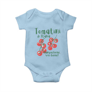 Italian Tomato Baby Onesie Tomatini Di Italia Vegetable Garden Lover TS11 Light Blue Print Your Wear
