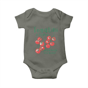 Italian Tomato Baby Onesie Tomatini Di Italia Vegetable Garden Lover TS11 Military Green Print Your Wear