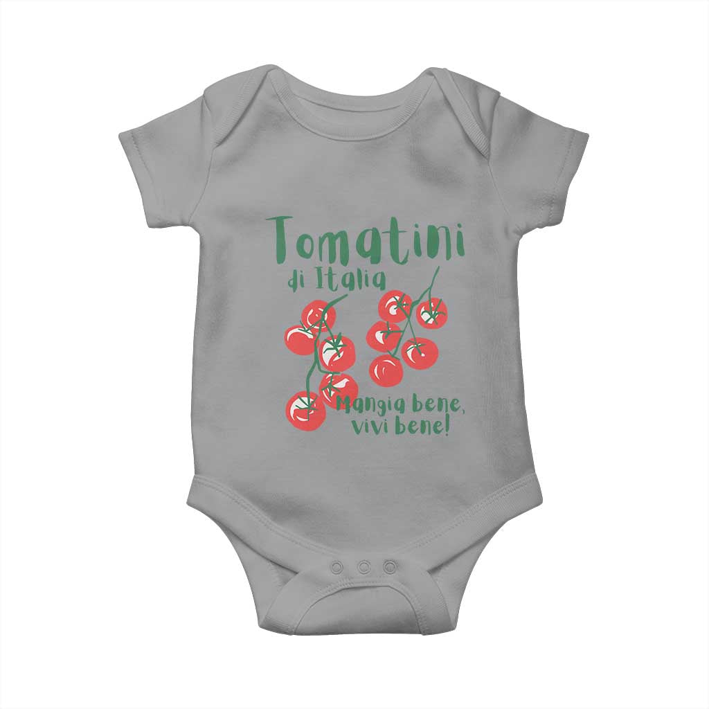 Italian Tomato Baby Onesie Tomatini Di Italia Vegetable Garden Lover TS11 Sport Gray Print Your Wear