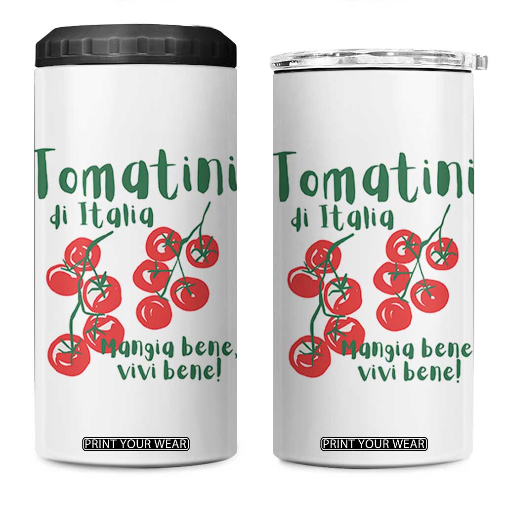 Italian Tomato 4 in 1 Can Cooler Tumbler Tomatini Di Italia Vegetable Garden Lover TS11 One Size: 16 oz White Print Your Wear