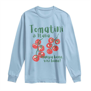 Italian Tomato Long Sleeve Shirt Tomatini Di Italia Vegetable Garden Lover TS11 Light Blue Print Your Wear