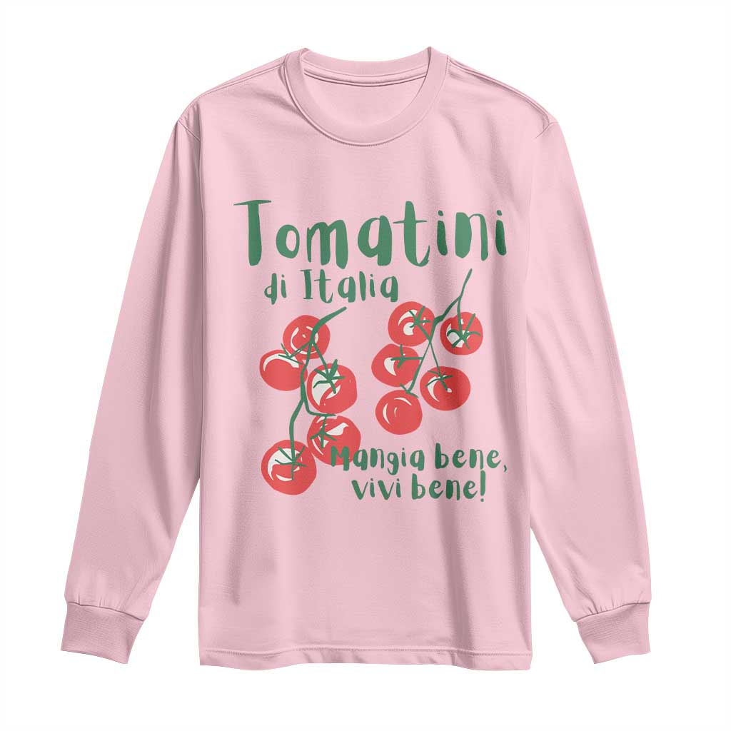 Italian Tomato Long Sleeve Shirt Tomatini Di Italia Vegetable Garden Lover TS11 Light Pink Print Your Wear