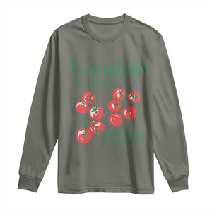 Italian Tomato Long Sleeve Shirt Tomatini Di Italia Vegetable Garden Lover TS11 Military Green Print Your Wear