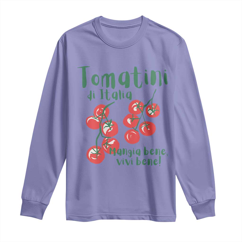Italian Tomato Long Sleeve Shirt Tomatini Di Italia Vegetable Garden Lover TS11 Violet Print Your Wear