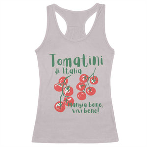 Italian Tomato Racerback Tank Top Tomatini Di Italia Vegetable Garden Lover TS11 Ice Gray Print Your Wear