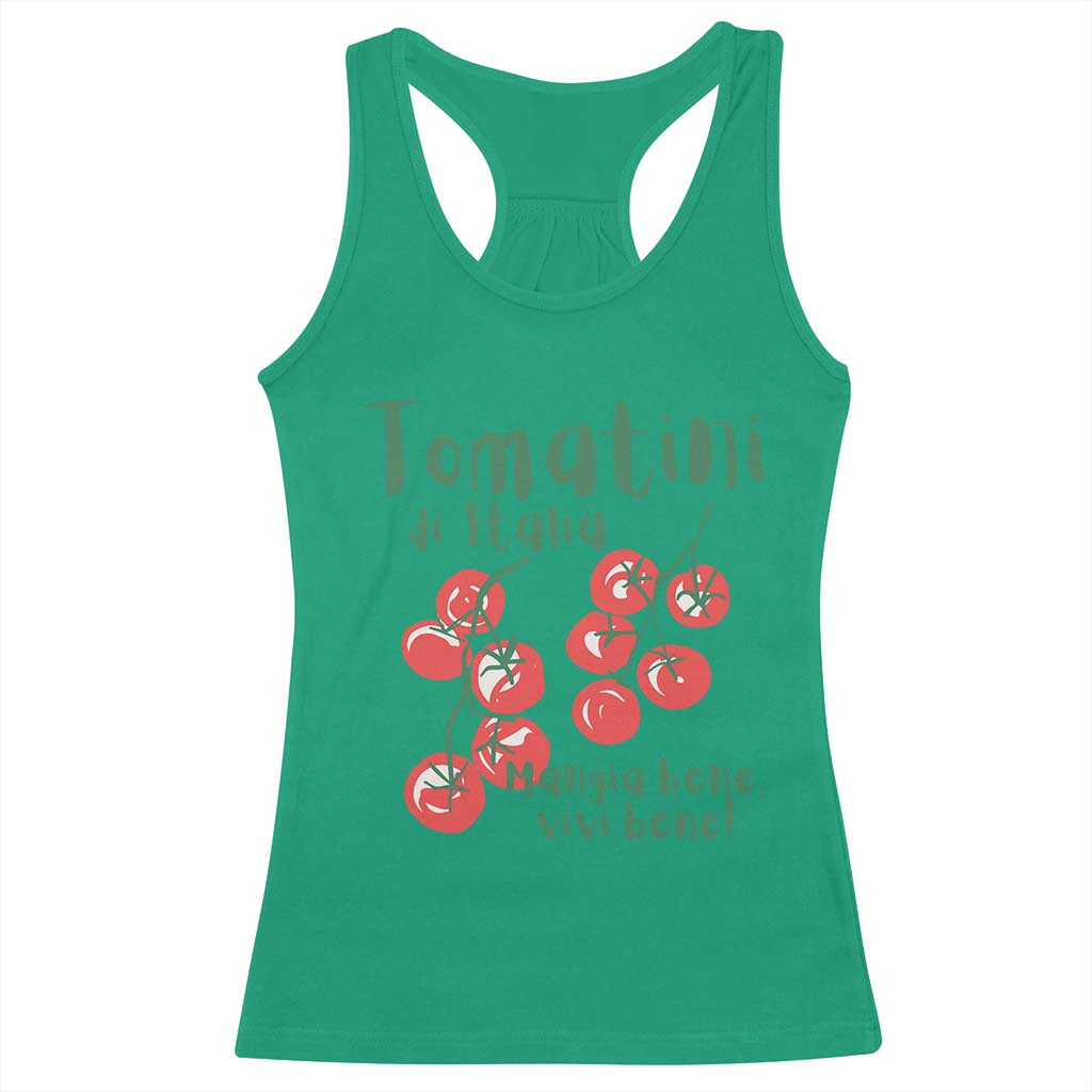 Italian Tomato Racerback Tank Top Tomatini Di Italia Vegetable Garden Lover TS11 Irish Green Print Your Wear