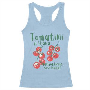 Italian Tomato Racerback Tank Top Tomatini Di Italia Vegetable Garden Lover TS11 Light Blue Print Your Wear