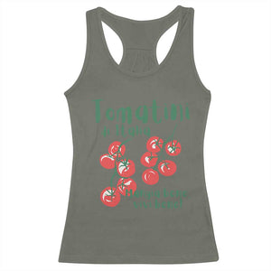 Italian Tomato Racerback Tank Top Tomatini Di Italia Vegetable Garden Lover TS11 Military Green Print Your Wear