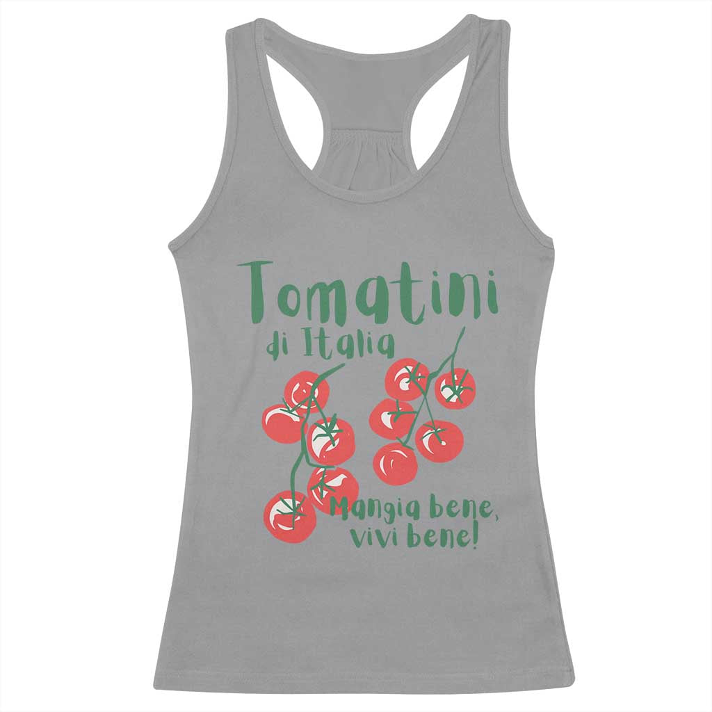 Italian Tomato Racerback Tank Top Tomatini Di Italia Vegetable Garden Lover TS11 Sport Gray Print Your Wear