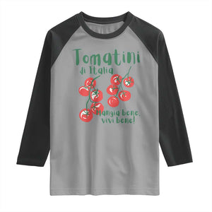 Italian Tomato Raglan Shirt Tomatini Di Italia Vegetable Garden Lover TS11 Sport Gray Black Print Your Wear