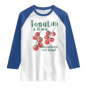 Italian Tomato Raglan Shirt Tomatini Di Italia Vegetable Garden Lover TS11 White Royal Print Your Wear