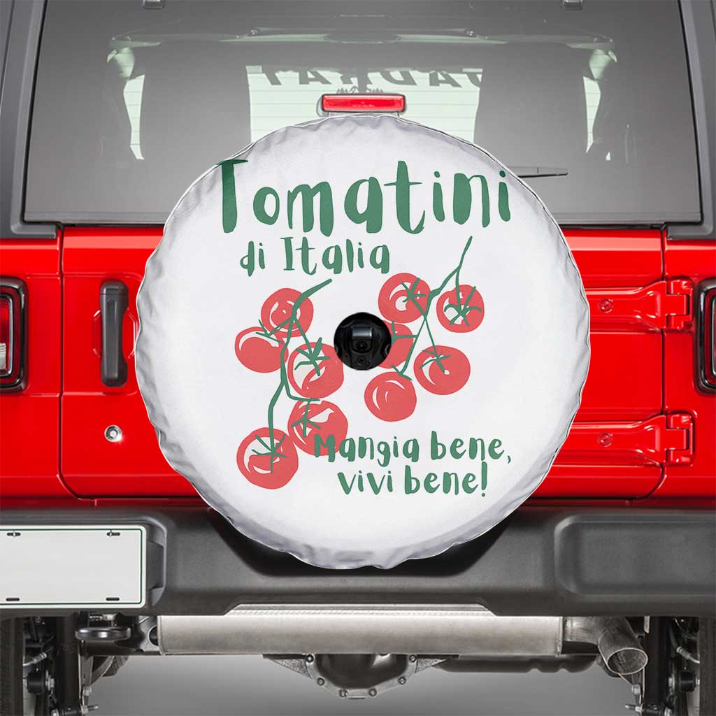 Italian Tomato Spare Tire Cover Tomatini Di Italia Vegetable Garden Lover TS11 White Print Your Wear
