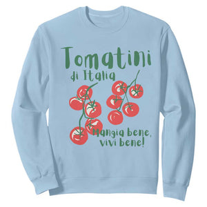 Italian Tomato Sweatshirt Tomatini Di Italia Vegetable Garden Lover TS11 Light Blue Print Your Wear