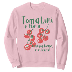 Italian Tomato Sweatshirt Tomatini Di Italia Vegetable Garden Lover TS11 Light Pink Print Your Wear