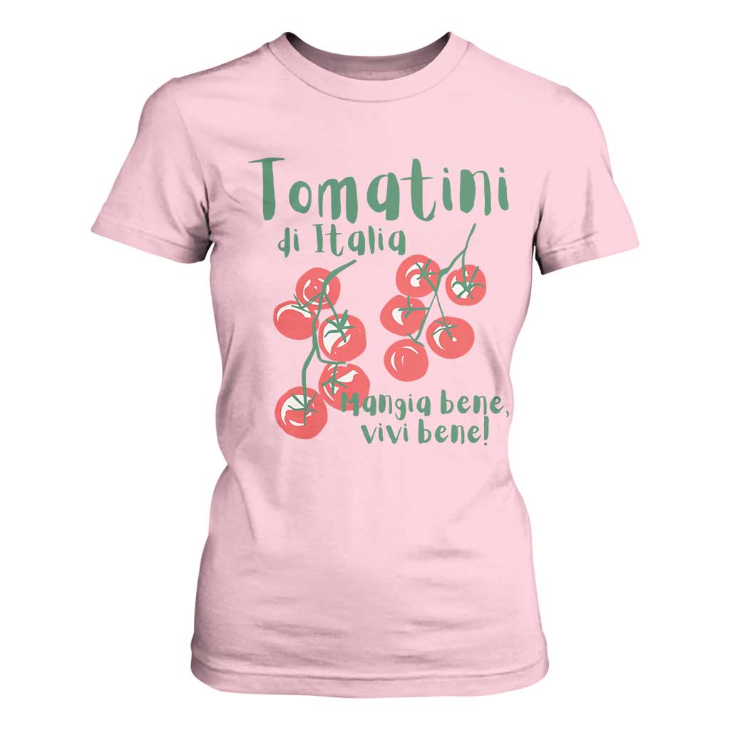 Italian Tomato T Shirt For Women Tomatini Di Italia Vegetable Garden Lover TS11 Light Pink Print Your Wear