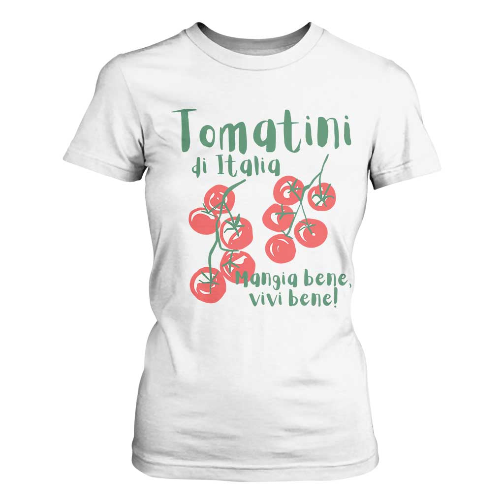Italian Tomato T Shirt For Women Tomatini Di Italia Vegetable Garden Lover TS11 White Print Your Wear