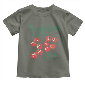 Italian Tomato Toddler T Shirt Tomatini Di Italia Vegetable Garden Lover TS11 Military Green Print Your Wear