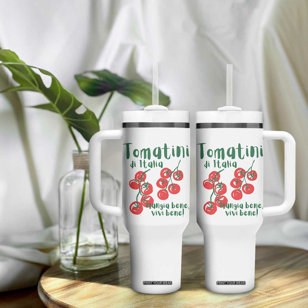 Italian Tomato Tumbler With Handle Tomatini Di Italia Vegetable Garden Lover TS11 Print Your Wear