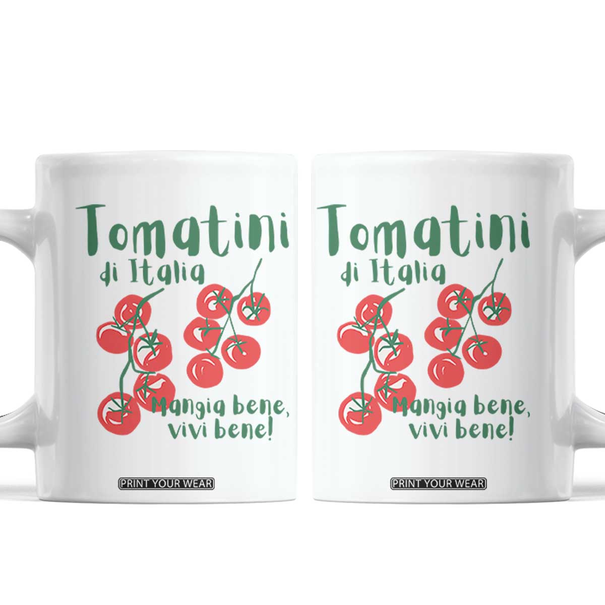Italian Tomato Coffee Mug Tomatini Di Italia Vegetable Garden Lover TS11 White Print Your Wear