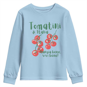 Italian Tomato Youth Sweatshirt Tomatini Di Italia Vegetable Garden Lover TS11 Light Blue Print Your Wear