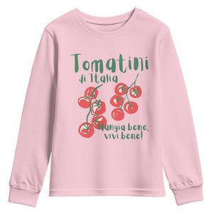Italian Tomato Youth Sweatshirt Tomatini Di Italia Vegetable Garden Lover TS11 Light Pink Print Your Wear
