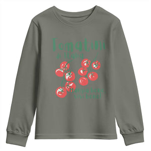 Italian Tomato Youth Sweatshirt Tomatini Di Italia Vegetable Garden Lover TS11 Military Green Print Your Wear