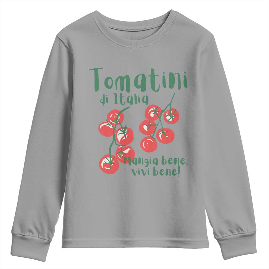 Italian Tomato Youth Sweatshirt Tomatini Di Italia Vegetable Garden Lover TS11 Sport Gray Print Your Wear