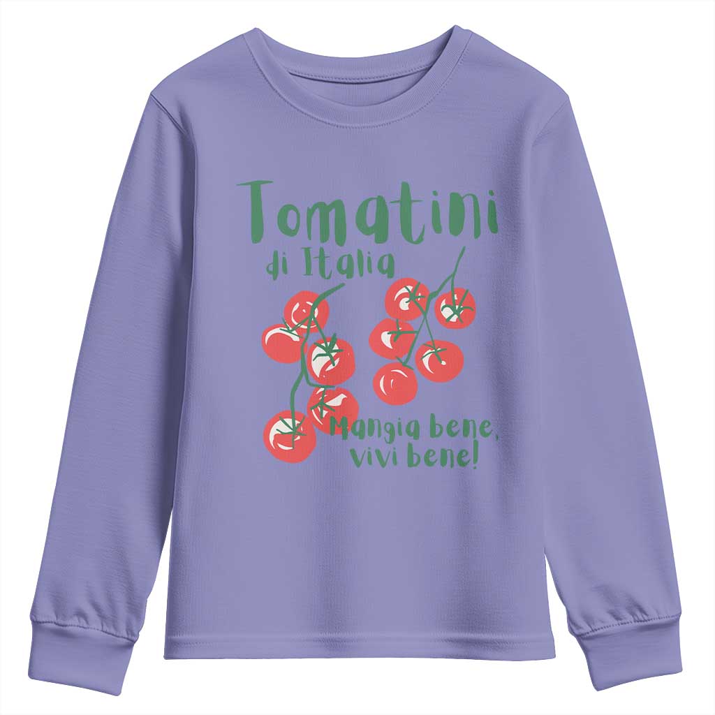 Italian Tomato Youth Sweatshirt Tomatini Di Italia Vegetable Garden Lover TS11 Violet Print Your Wear