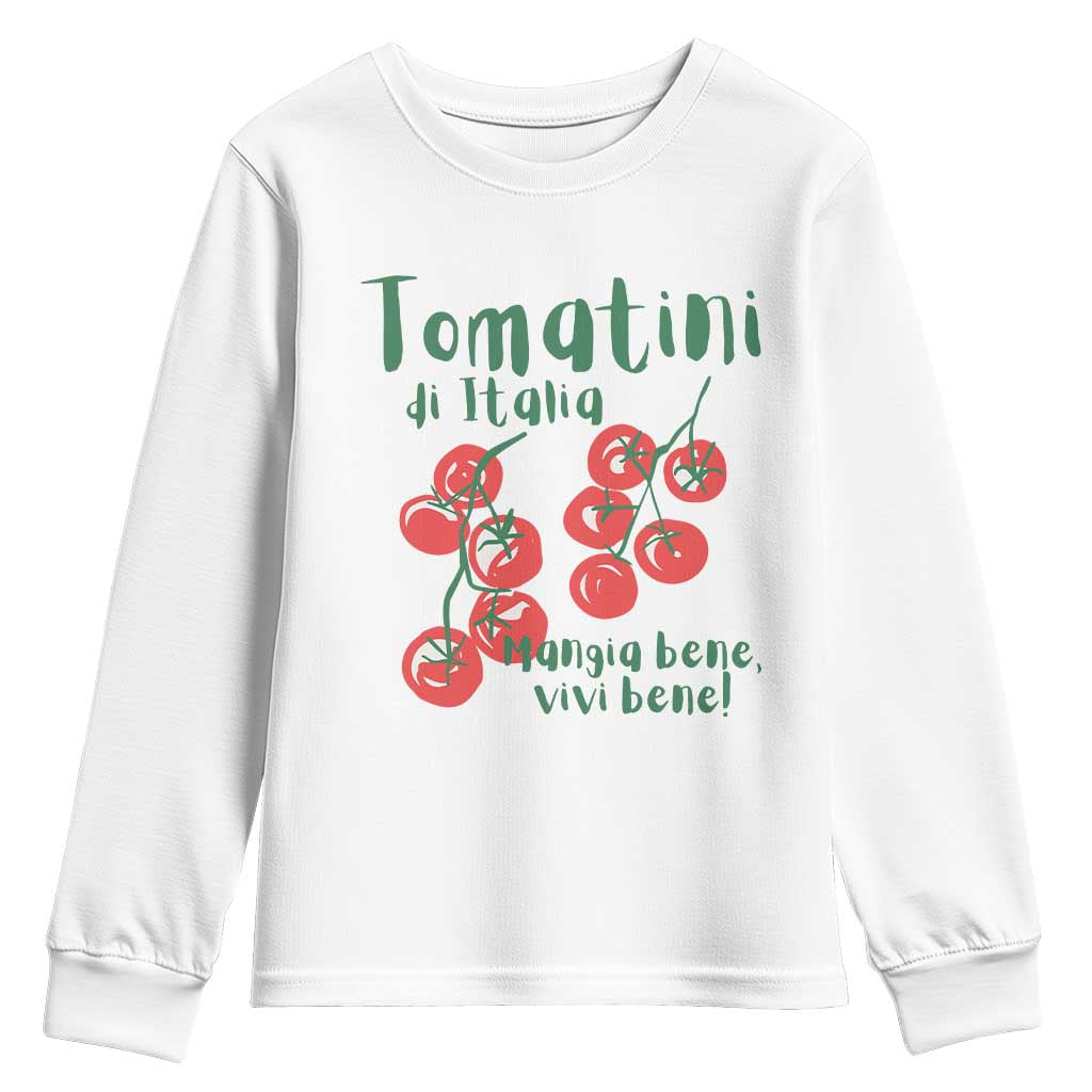 Italian Tomato Youth Sweatshirt Tomatini Di Italia Vegetable Garden Lover TS11 White Print Your Wear