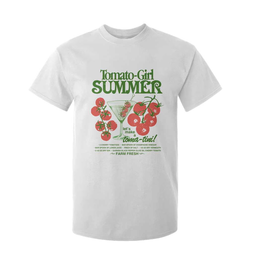 Tomato Girl Summer T Shirt For Kid Lets Make A Tomatini Italian Summer Cottagecore Aesthetic TS11 White Print Your Wear