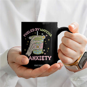 Funny Fueled By Matcha And Anxiety Coffee Mug Matcha Lover TS11 Print Your Wear