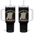Funny Fueled By Matcha And Anxiety Tumbler With Handle Matcha Lover TS11 One Size: 40 oz Black Print Your Wear