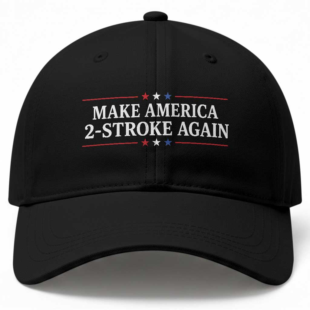 Funny 2 Stroke Motocross Lover Baseball Cap Make America 2 Stroke Again TS11 Print Your Wear