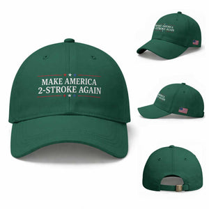 Funny 2 Stroke Motocross Lover Baseball Cap Make America 2 Stroke Again